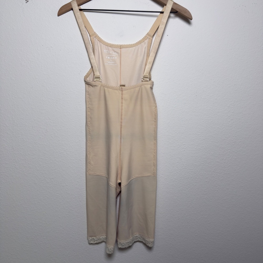 Isavela Women‎ Shapewear XS Beige Post-Surgical Compression Faja Lace Trim